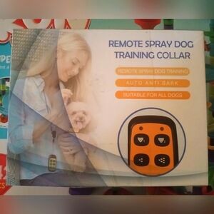 Remote Spray Dog Training Collar - Black and Orange